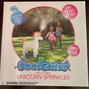 NWT PoolCandy Inflatable Unicorn Sprinkler